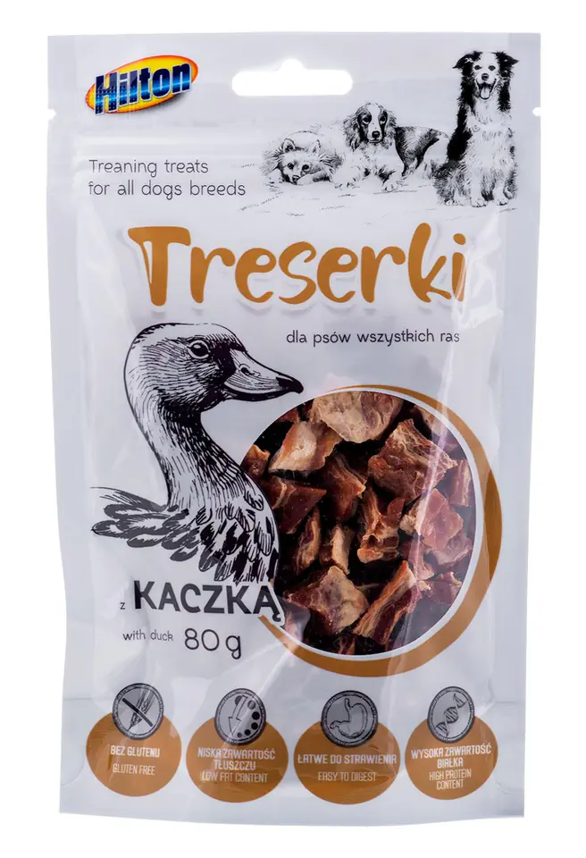 ⁨HILTON Treaning treats Duck - Dog treat - 80g⁩ at Wasserman.eu