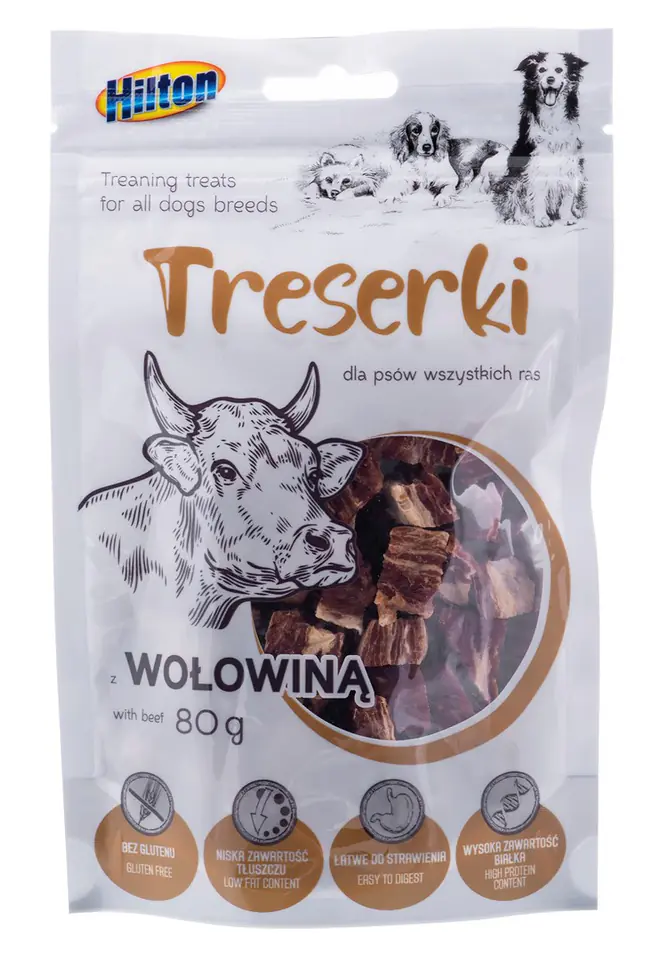 ⁨HILTON Treaning treats Beef - Dog treat - 80g⁩ at Wasserman.eu