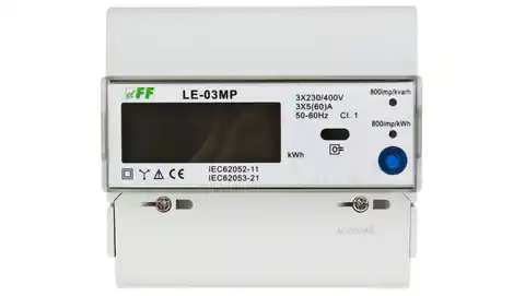 ⁨Licznik energii elektrycznej 3-fazowy 60A 230/400V RS-485 MODBUS wyświetlacz LCD LE-03MP⁩ w sklepie Wasserman.eu