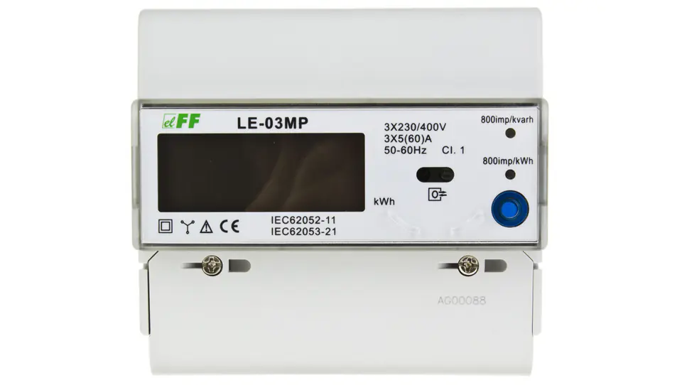 Stromzähler 3-phasig 60A 230/400V RS-485 MODBUS LCD Display LE-03MP im Wasserman.eu