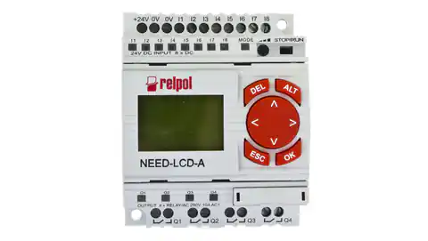 ⁨Programmable relay 24V DC 8we, 4out with display and keypad NEED-24DC-22-08-4R-D 859359⁩ at Wasserman.eu