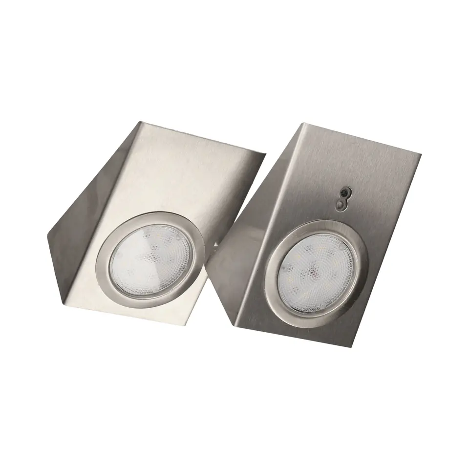 ⁨Set of LED under-cabinet luminaires 2,5W, 180lm, 4000K, with non-contact switch, INOX⁩ at Wasserman.eu