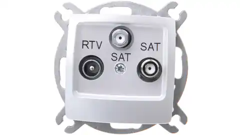 ⁨KARO Gniazdo antenowe RTV-SAT-SAT srebrny perłowy GPA-S2S/m/43⁩ w sklepie Wasserman.eu
