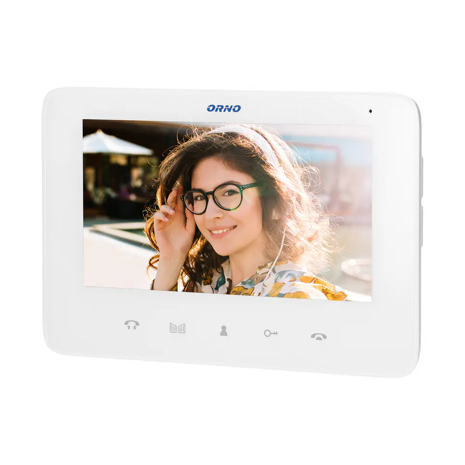 ⁨Video monitor headphoneless, color, LCD 7", for INDI and SCUTI series sets, gate opening, intercom, white⁩ at Wasserman.eu