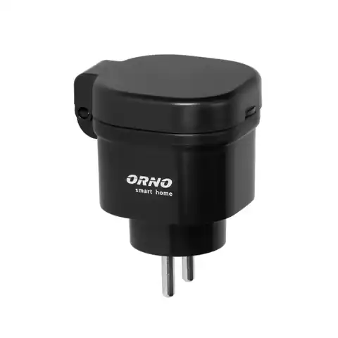 ⁨Gniazdo sieciowe zewnętrzne ORNO Smart Home sterowane bezprzewodowo, z odbiornikiem radiowym, IP44⁩ w sklepie Wasserman.eu
