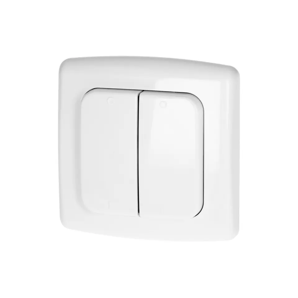 ⁨Dual surface-mounted switch, for remote control of flush-mounted switches and sockets, with radio transmitter, ORNO Smart Home⁩ at Wasserman.eu