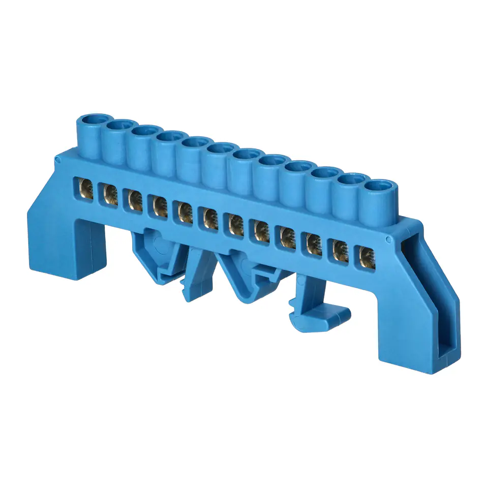 ⁨N insulated terminal block, 12 wires, blue⁩ at Wasserman.eu