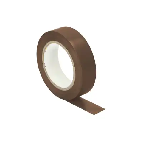 ⁨Set of 10 insulating tapes 15mm, brown, flame retardant, thickness 0.13mm, length 10m⁩ at Wasserman.eu