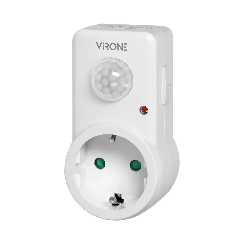 ⁨Socket motion sensor 120°, IP20, 280W, Schuko version⁩ at Wasserman.eu