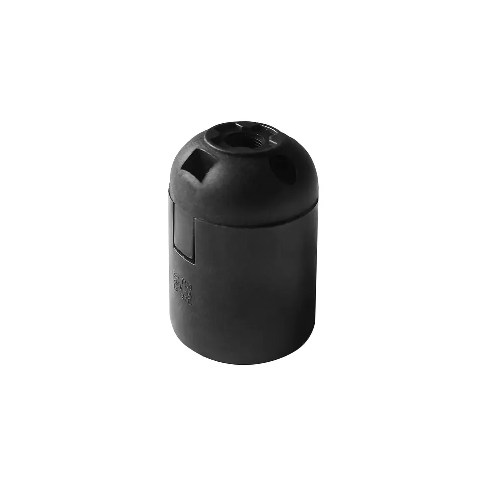 ⁨Thermoplastic holder E27, black⁩ at Wasserman.eu