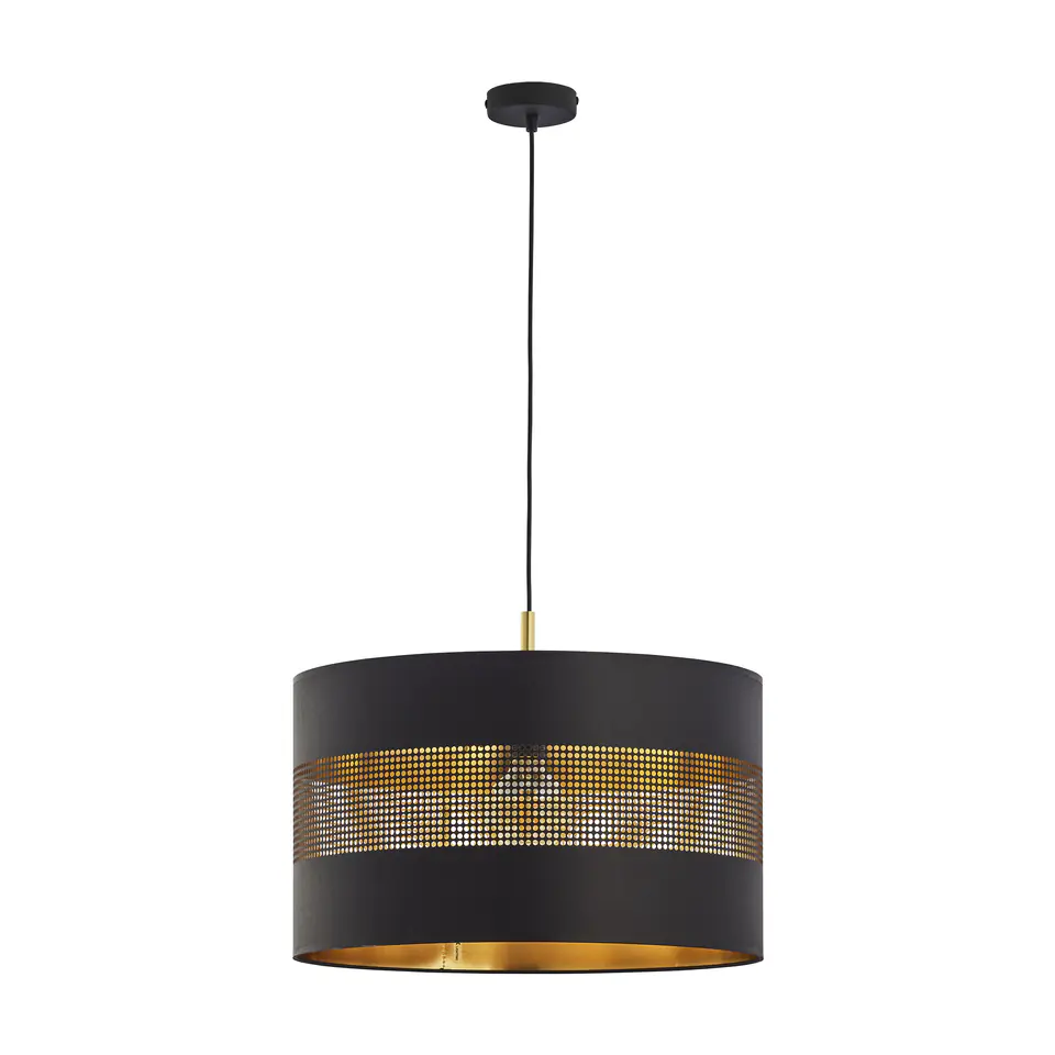 ⁨ALESSIO 1P, lampa wisząca, E27  max.60W, czarno-złota⁩ w sklepie Wasserman.eu