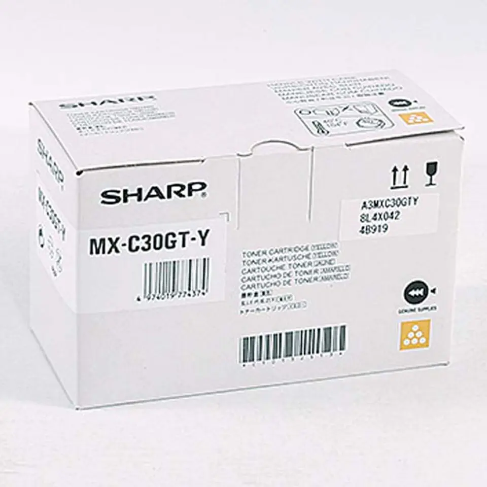 ⁨Sharp MXC30GTY toner cartridge 1 pc(s) Original Yellow⁩ at Wasserman.eu