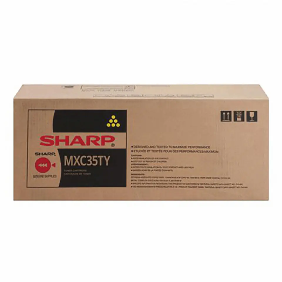 ⁨Sharp oryginalny toner MX-C35TY, yellow, 6000s⁩ w sklepie Wasserman.eu