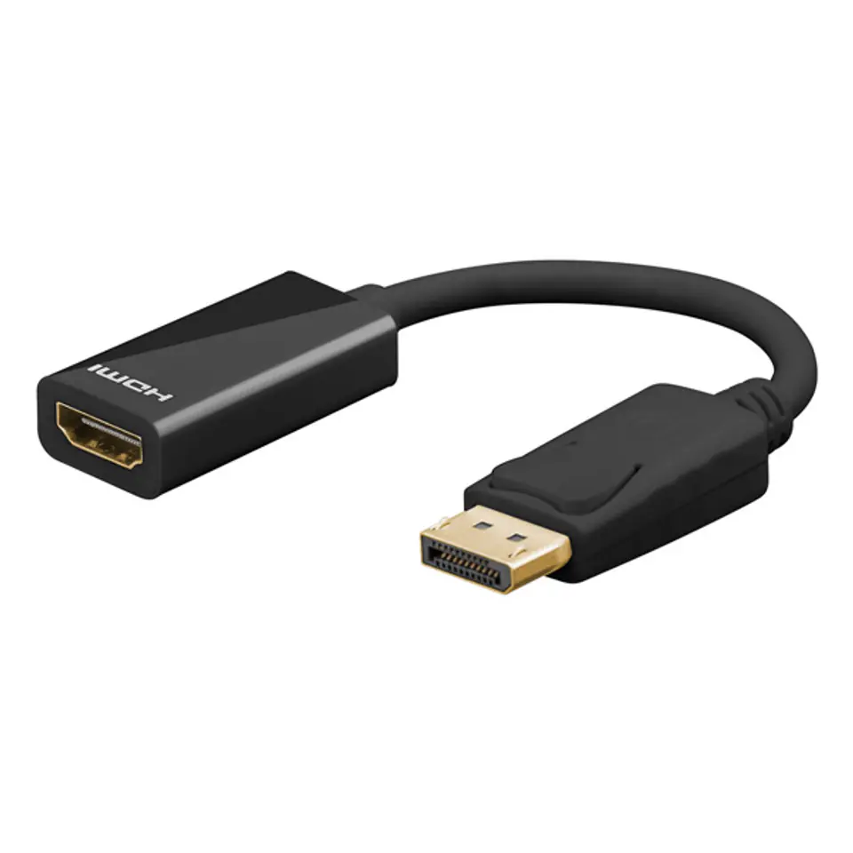 ⁨Video redukcja, DisplayPort M - HDMI F, DP ver. 1.2, czarna, rozdzielczość do 8K Ultra HD 4320p (30 Hz)⁩ w sklepie Wasserman.eu