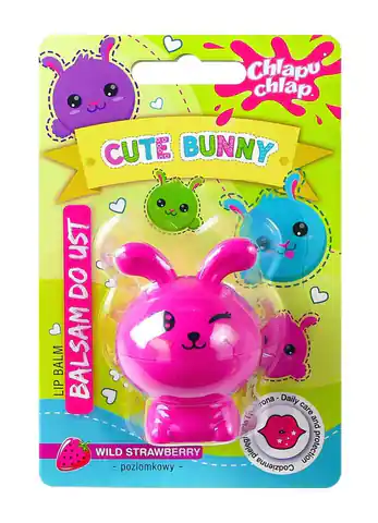 ⁨CHLAPU CHLAP Balsam do ust Cute Bunny - poziomka 1szt⁩ w sklepie Wasserman.eu