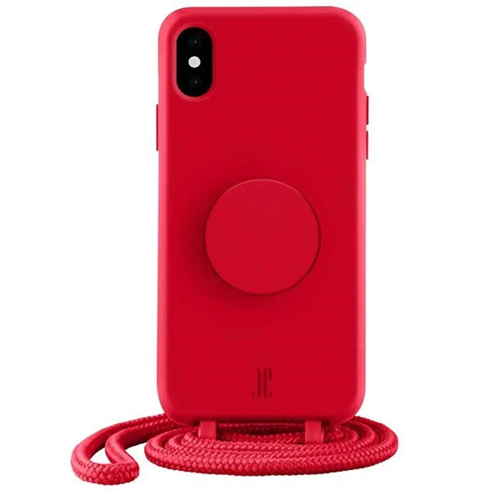 ⁨Etui JE PopGrip iPhone X/XS czerwony/cyber red 30016 (Just Elegance)⁩ w sklepie Wasserman.eu