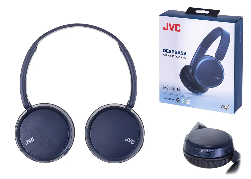 ⁨Słuchawki JVC HAS-36WAU BT BLUE⁩ w sklepie Wasserman.eu