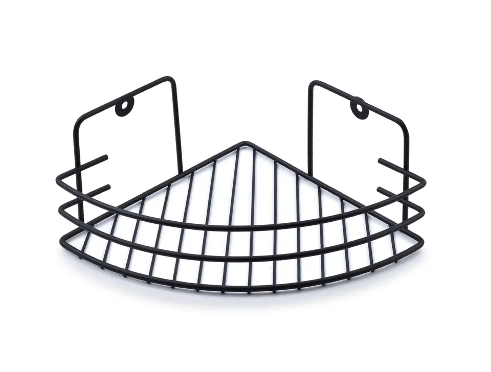 ⁨CARL BLACK Bathroom shelf h9x19x19cm 1 triangular level⁩ at Wasserman.eu