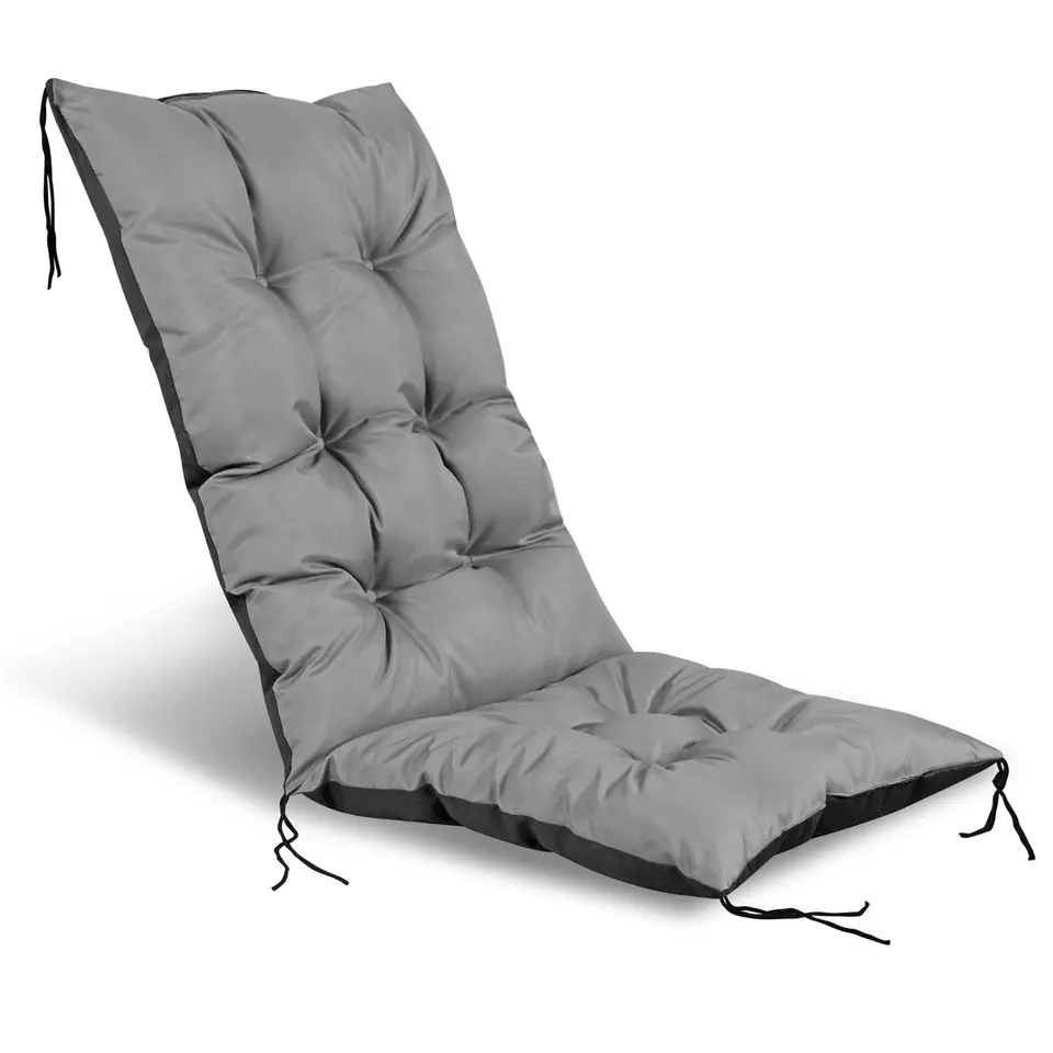 ⁨Poduszka ogrodowa na krzesło, szara 50x50x80 cm⁩ w sklepie Wasserman.eu