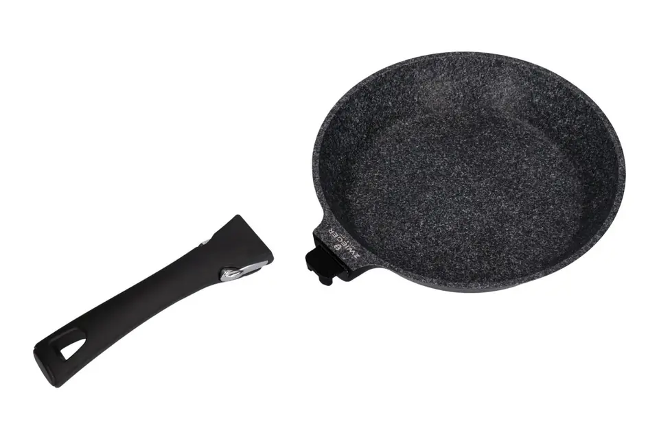 ⁨ZWIEGER BLACK STONE CONNECT Frying pan 28cm with detachable handle⁩ at Wasserman.eu