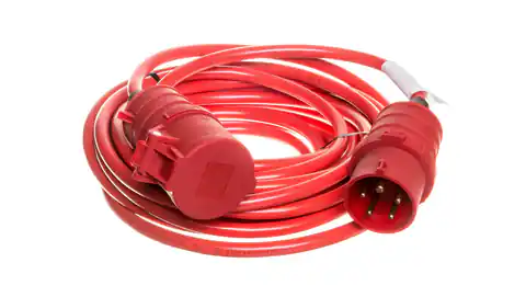 ⁨Kabel przedłużajacy (przedłużacz) Super-Solid IP44 10m CEE 400V/16A czerwony AT-N07V3V3-F 5G1,5 1168580⁩ w sklepie Wasserman.eu