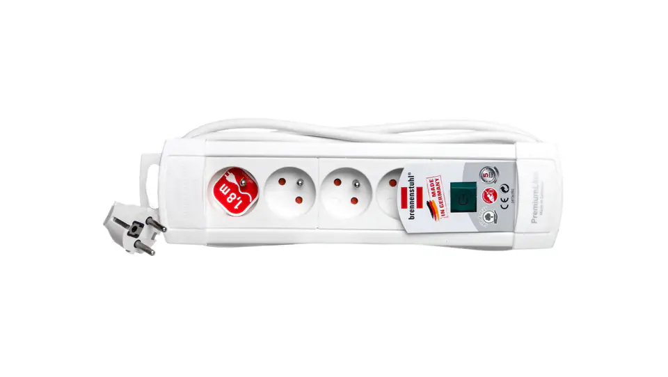 ⁨Premium-Line power strip 1,8m 4 sockets white H05VV-F 3G1,5 1156224014/1952244100⁩ at Wasserman.eu