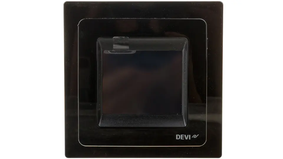 ⁨Termostat DEVIreg Touch 230V 16A 5-45C IP21 czarny 140F1069⁩ w sklepie Wasserman.eu