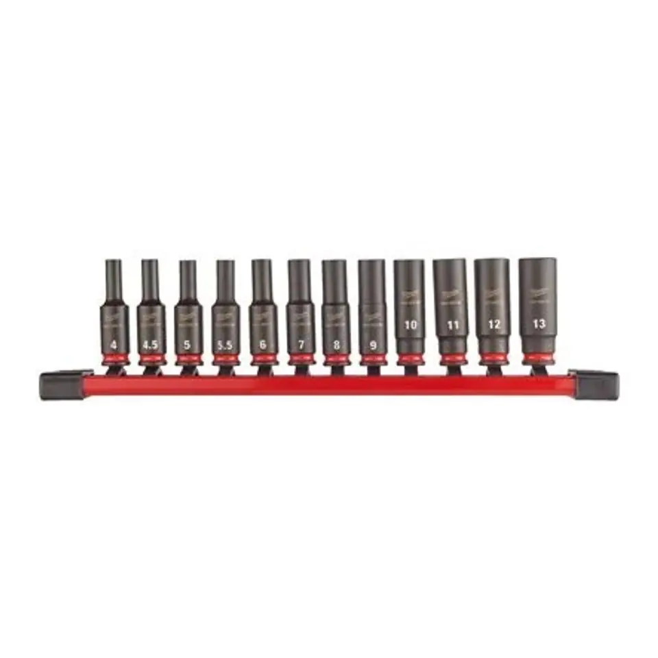 ⁨MILWAUKEE IMPACT SOCKET SET 1/4" 12pcs⁩ at Wasserman.eu