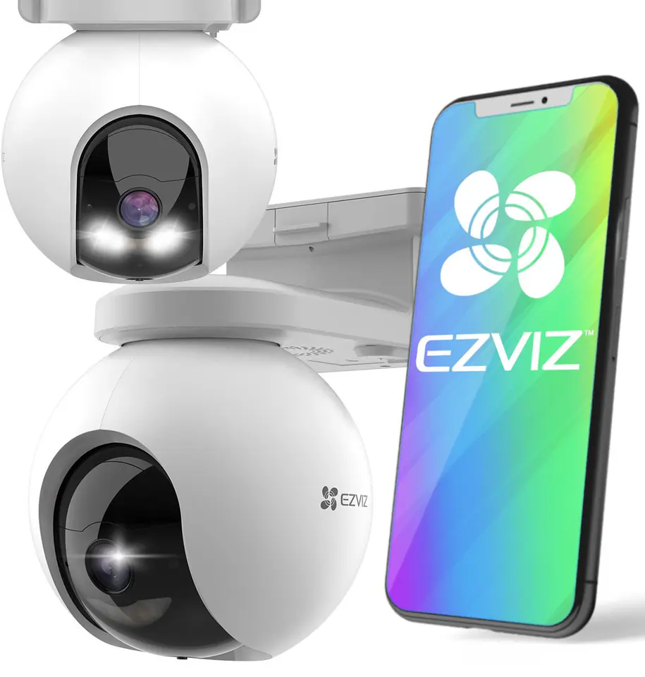 ⁨EZVIZ CS-EB8 (3MP,4GA) Spherical IP security camera Indoor & outdoor 2304 x 1296 pixels Wall⁩ at Wasserman.eu