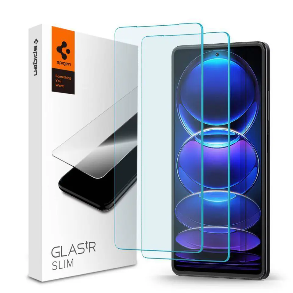 ⁨Szkło Hartowane XIAOMI REDMI NOTE 12 PRO / POCO 5X PRO 5G Spigen Glas.TR Slim 2-pack Clear⁩ w sklepie Wasserman.eu