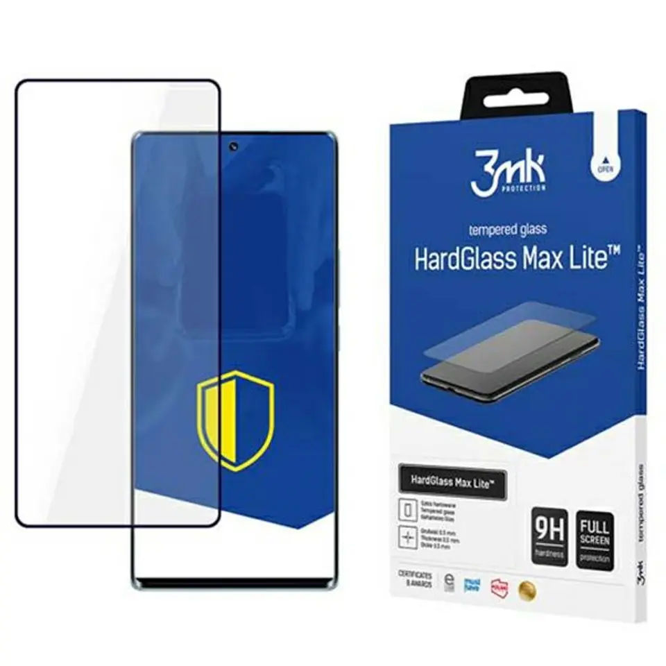 ⁨3MK HardGlass Max Lite Honor 70 czarny/black Fullscreen Glass⁩ w sklepie Wasserman.eu