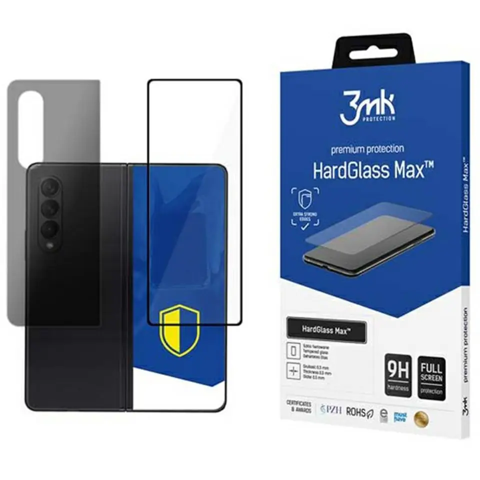 ⁨3MK HardGlass Max Sam Z Fold 3 5G (Front) czarny/black Fullscreen Glass⁩ w sklepie Wasserman.eu