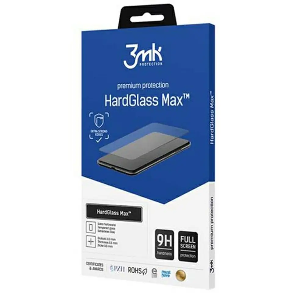 ⁨3MK HardGlass Max Xiaomi Redmi Note 12 Pro+ czarny/black, Fullscreen Glass⁩ w sklepie Wasserman.eu