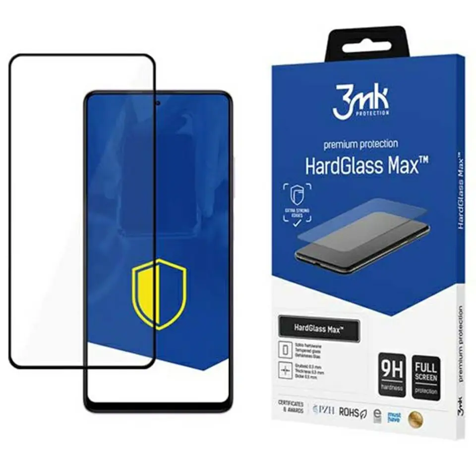 ⁨3MK HardGlass Max Xiaomi Redmi Note 12 pro/ 12 pro+/ 12E black/black Fullscreen Glass⁩ at Wasserman.eu