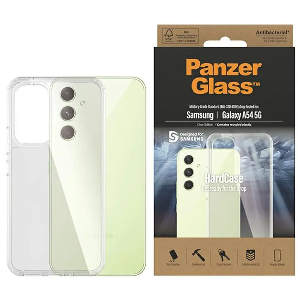 ⁨PanzerGlass HardCase Samsung A54 5G A546 Antibacterial Military grade clear 0445⁩ w sklepie Wasserman.eu