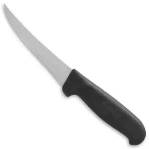 ⁨Nóż rzeźniczy do trybowania i filetowania mięsa zakrzywiony dł. 120 mm⁩ w sklepie Wasserman.eu