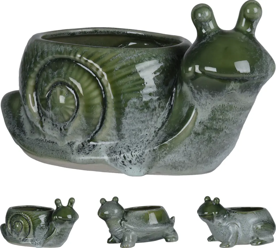 DONICZKA ZWIERZĘTA ZIELONA 3 RODZAJE18x23xh14,5cm w sklepie Wasserman.eu