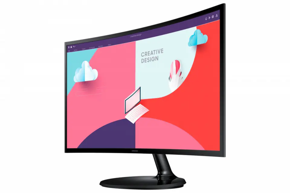 ⁨Samsung Monitor 24 cale LS24C360EAUXEN VA 1920x1080 FHD 16:9 1xD-sub 1xHDMI 4 ms (GTG) zakrzywiony 2 lata d2d⁩ w sklepie Wasserman.eu