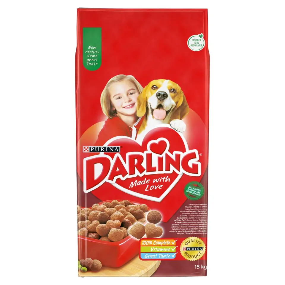 ⁨PURINA Darling Beef with chicken - dry dog food - 15kg⁩ at Wasserman.eu