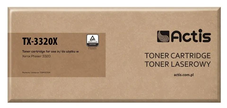 ⁨Actis TX-3320X Toner (zamiennik Xerox 106R02306; Standard; 11000 stron; czarny)⁩ w sklepie Wasserman.eu