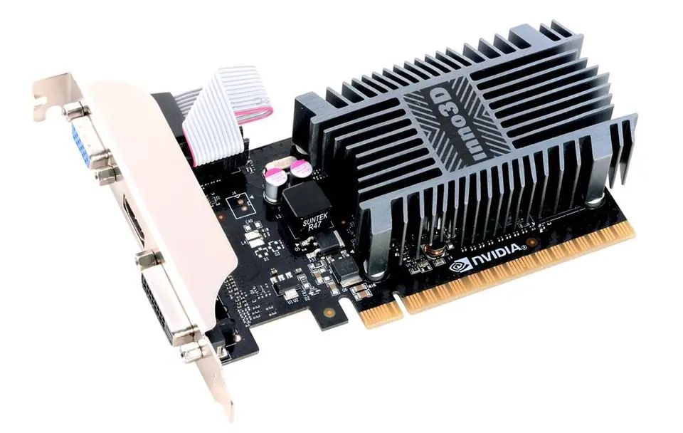 ⁨INNO3D GeForce GT 710, 2048 MB DDR3 - niskoprofilowa, pasywna⁩ w sklepie Wasserman.eu