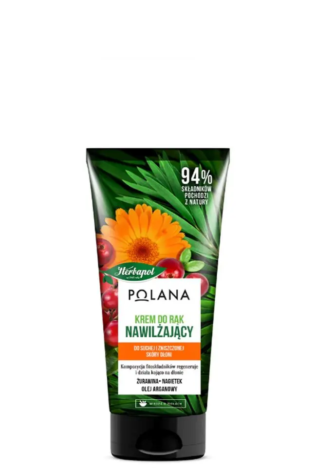 ⁨HERBAPOL Polana Nawilżający Krem do rąk - Żurawina & Nagietek & Olej Arganowy 75ml⁩ w sklepie Wasserman.eu