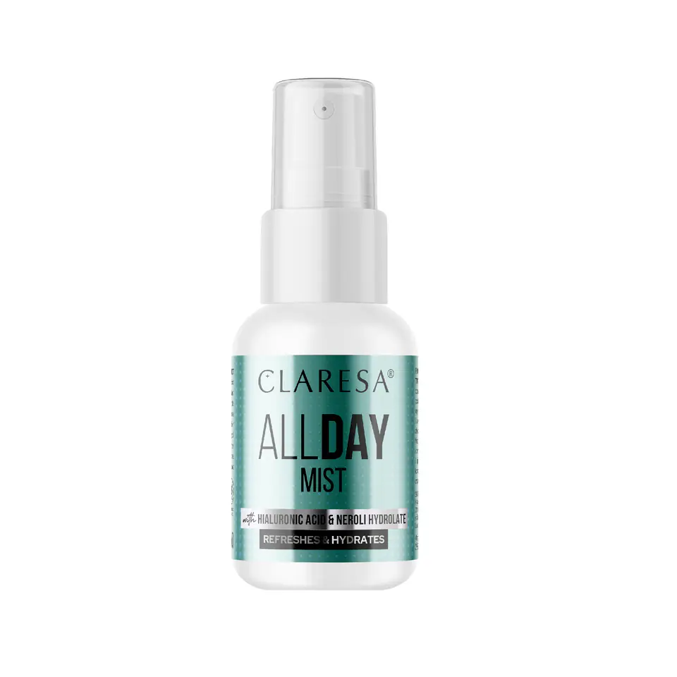 ⁨CLARESA Nawilżająco-Odświeżająca Mgiełka do twarzy All Day Mist 50ml⁩ w sklepie Wasserman.eu