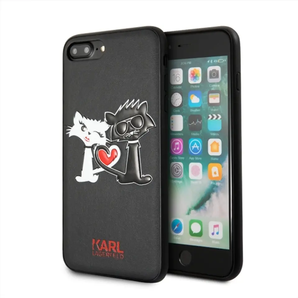 ⁨Karl Lagerfeld KLHCS8LCL1BK S8 Plus G955 hardcase czarny/black Choupette in love⁩ w sklepie Wasserman.eu