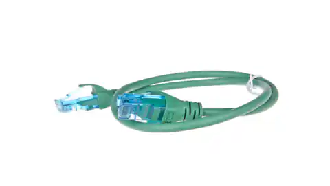 ⁨Kabel krosowy (Patch Cord) U/UTP kat.5e zielony 0,5m DK-1512-005/G⁩ w sklepie Wasserman.eu