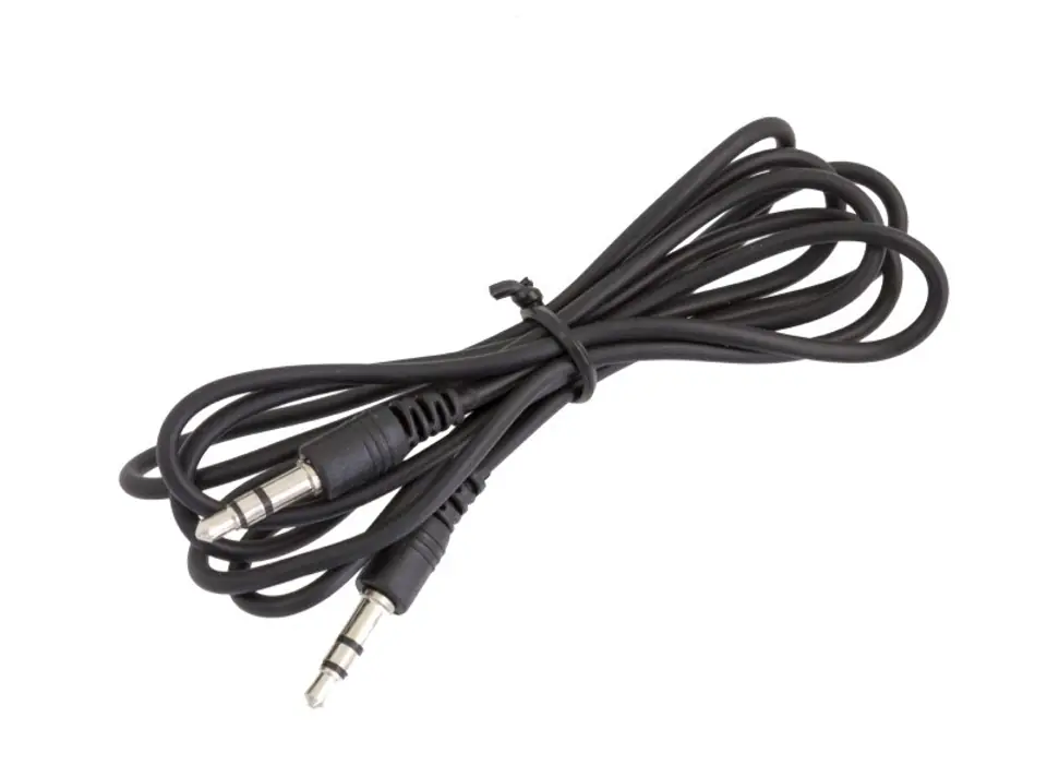 ⁨AK293A Audio jack cable 3.5mm 1m black⁩ at Wasserman.eu