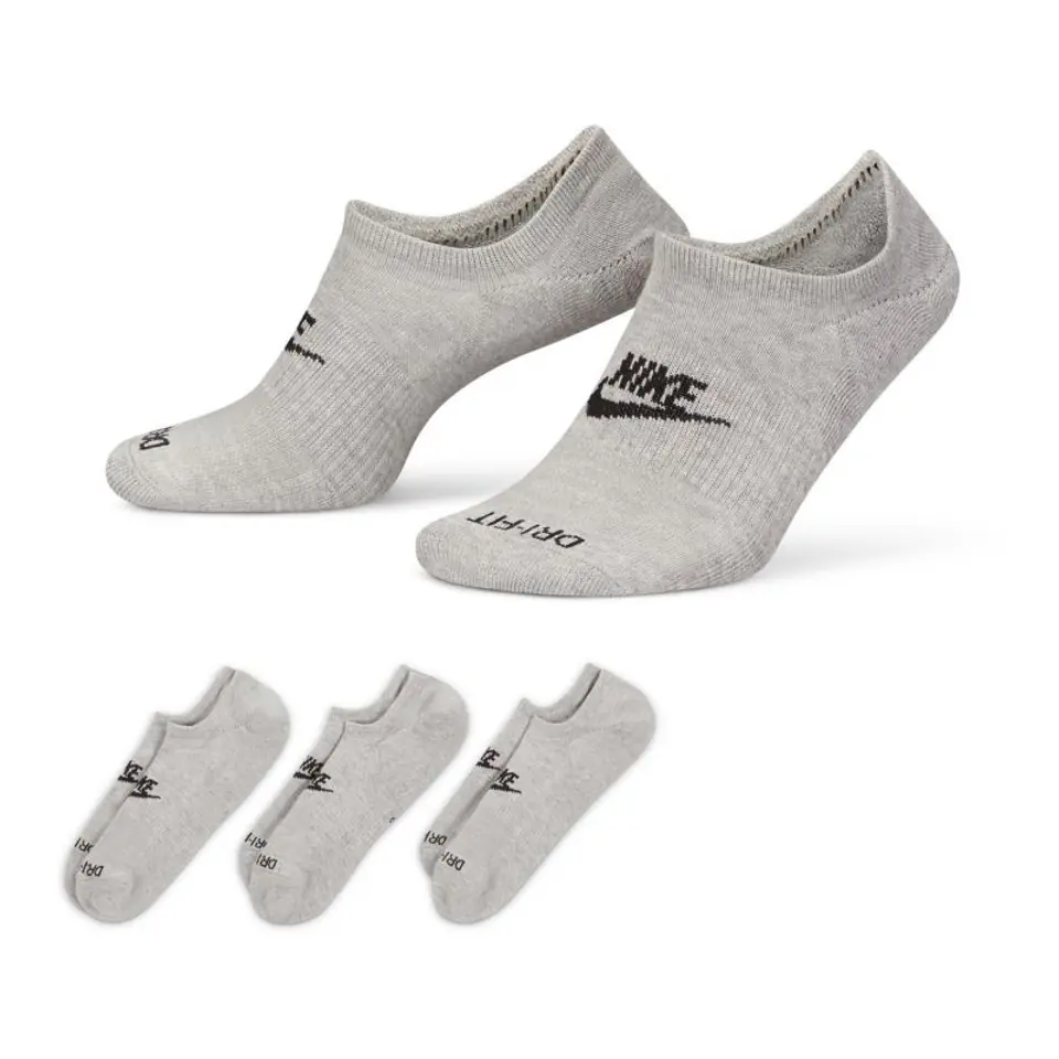 ⁨Skarpety Nike Everyday Plus Cushioned 3pack DN3314 (kolor Szary/Srebrny, rozmiar L: 42-46)⁩ w sklepie Wasserman.eu