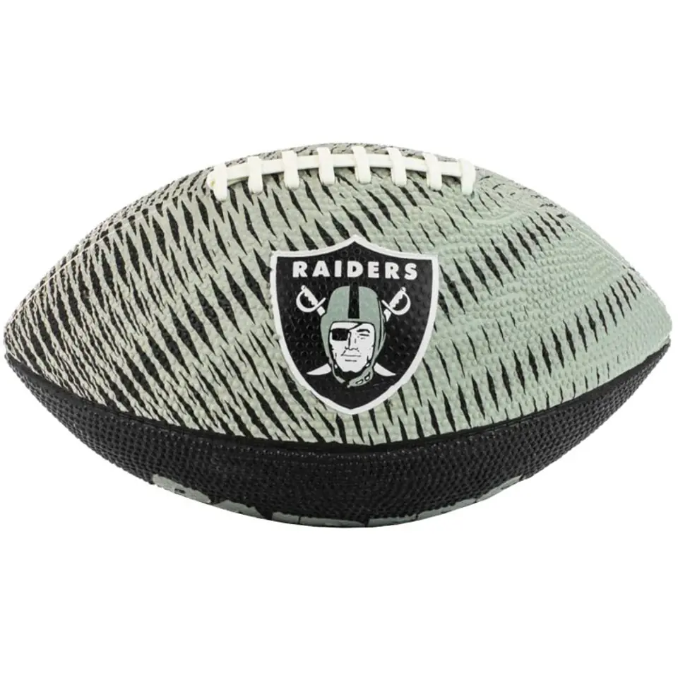 ⁨Piłka Wilson NFL Team Tailgate Las Vegas Raiders Jr Ball (kolor Szary/Srebrny, rozmiar 7)⁩ w sklepie Wasserman.eu