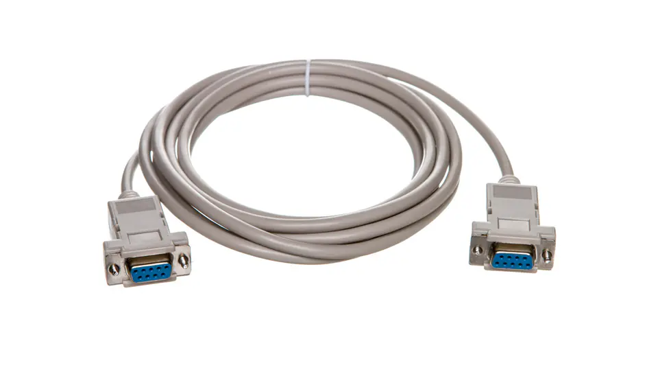 ⁨RS232 connection cable null-modem Type DSUB9/DSUB9, Ż/Ż beige 3m AK-610100-030-E⁩ at Wasserman.eu