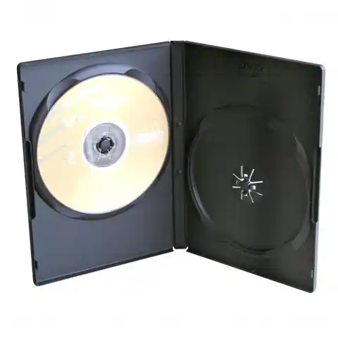 ⁨Box na 2 szt. DVD, czarny, slim, 9mm, 100-pack, cena za 1 sztukę⁩ w sklepie Wasserman.eu